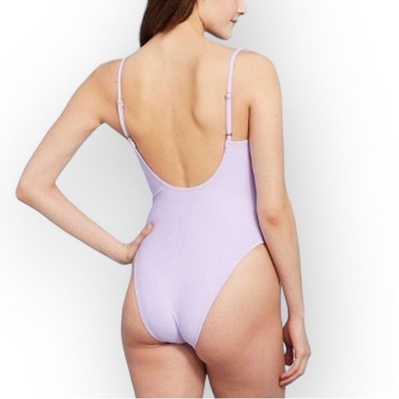 Wild Fable NWT Lilac one piece swimsuit extra cheeky - Picture 2 of 7
